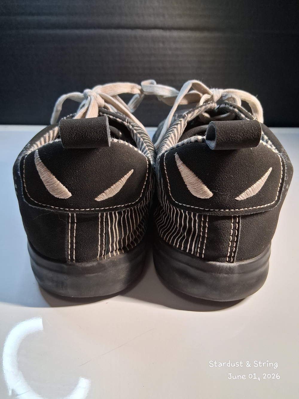 Disney Nightmare Before Christmas Jack Skellington Sneakers Black Lows Size 11 - Picture 3 of 12